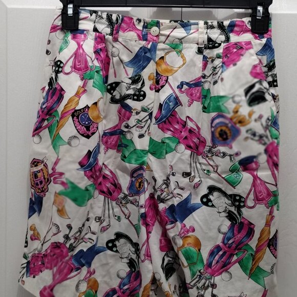 TAIL Women’s Golf Shorts Size 10 Multicolor Golf Print Casual Resort Shorts - Picture 3 of 10